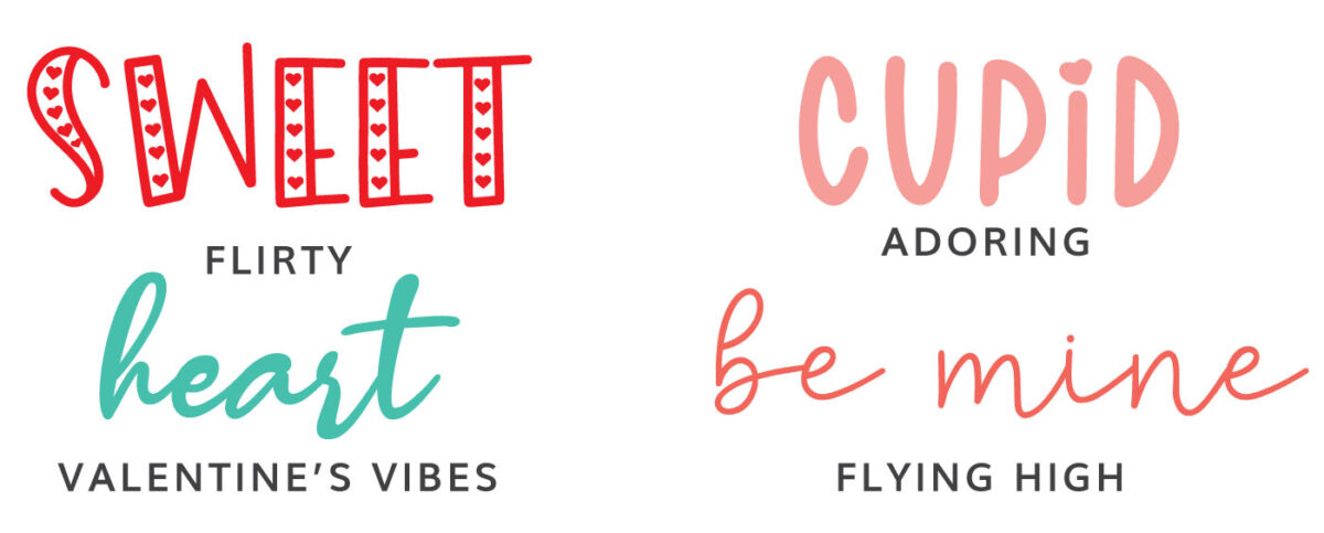 Four Valentine's Day Fonts