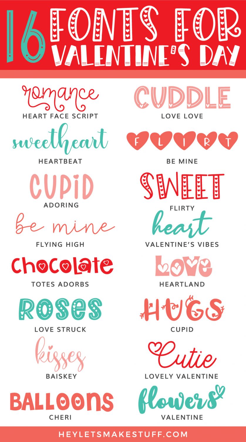 Best Valentine's Day Fonts pin image