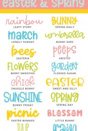 Spring and Easter Fonts Pin Image