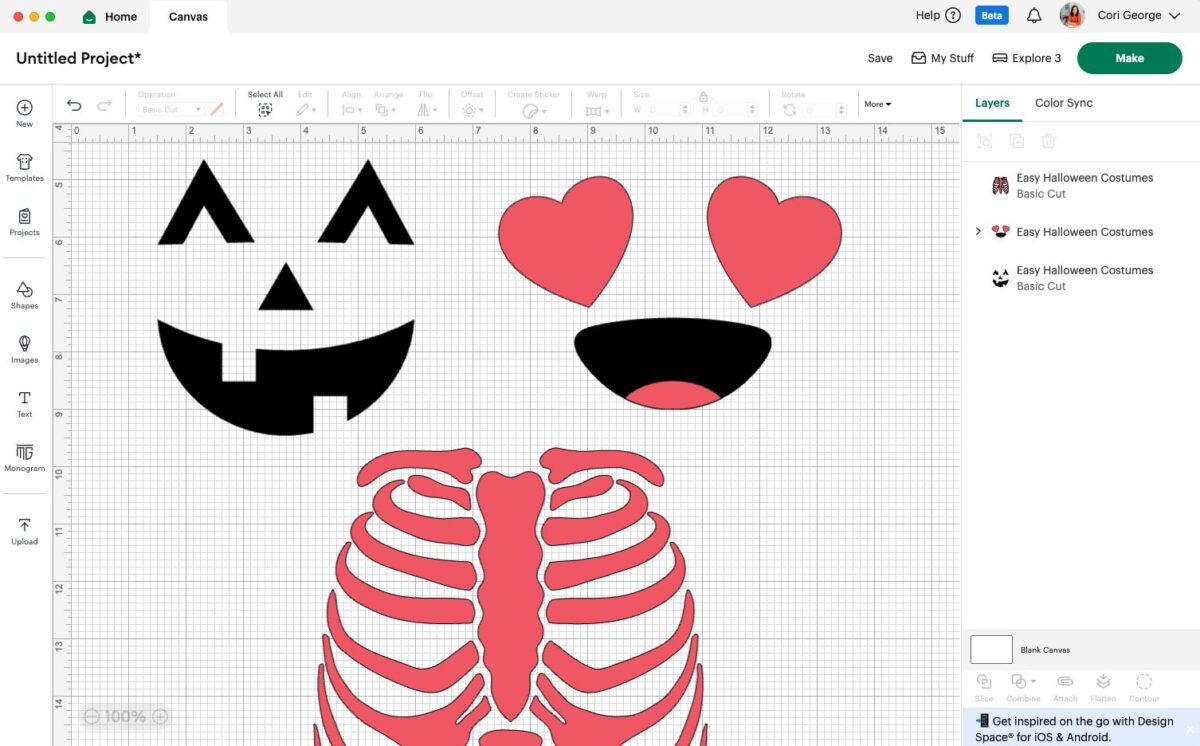 Cricut Design Space: file uploaded